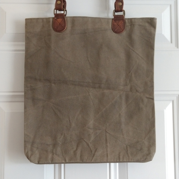 NWOT Canvas Unisex Artsy Shopper Tote Bag 16"-14" - Picture 4 of 14